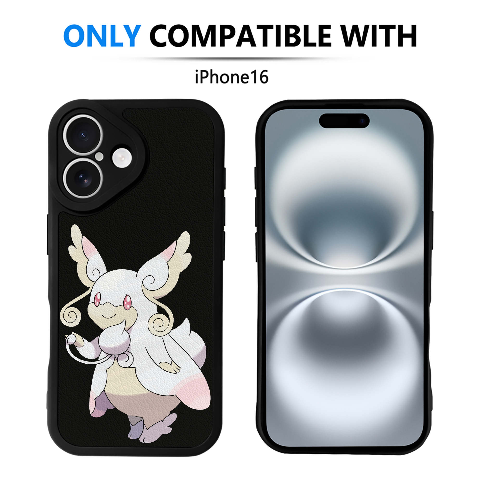 （画像用） ポケットモンスター Pokémon 【iPhone 16シリーズ対応】シリコンスマホケース（レザー調） 材質：シリコン